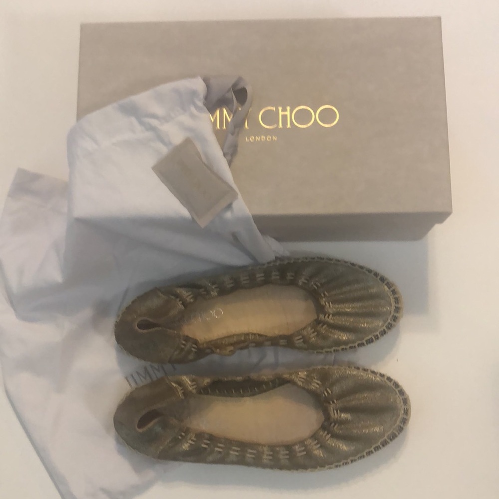 JIMMY CHOO Deena Metallic Espadrille - Picture 9 of 10